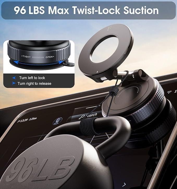 360° Vaccum Magnetic Phones Holder
