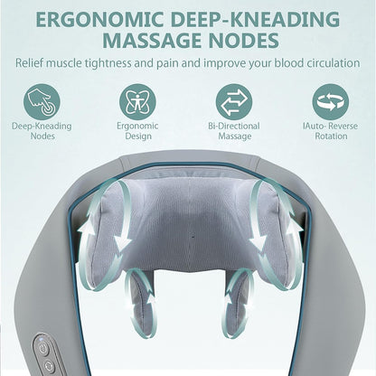 5D Heated Neck & Back Massager – Full Body Pain Relief - Trendynest