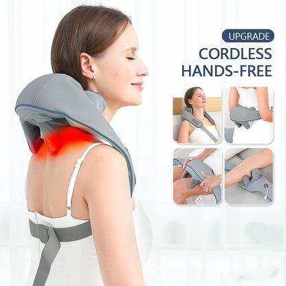 5D Heated Neck & Back Massager – Full Body Pain Relief - Trendynest