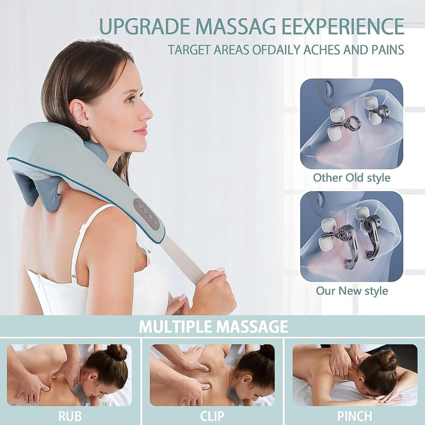5D Heated Neck & Back Massager – Full Body Pain Relief - Trendynest