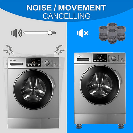 Adjustable Anti - Vibration Pads 🛠️ for Washing Machine Refrigerator (4 Pc) - Trendynest