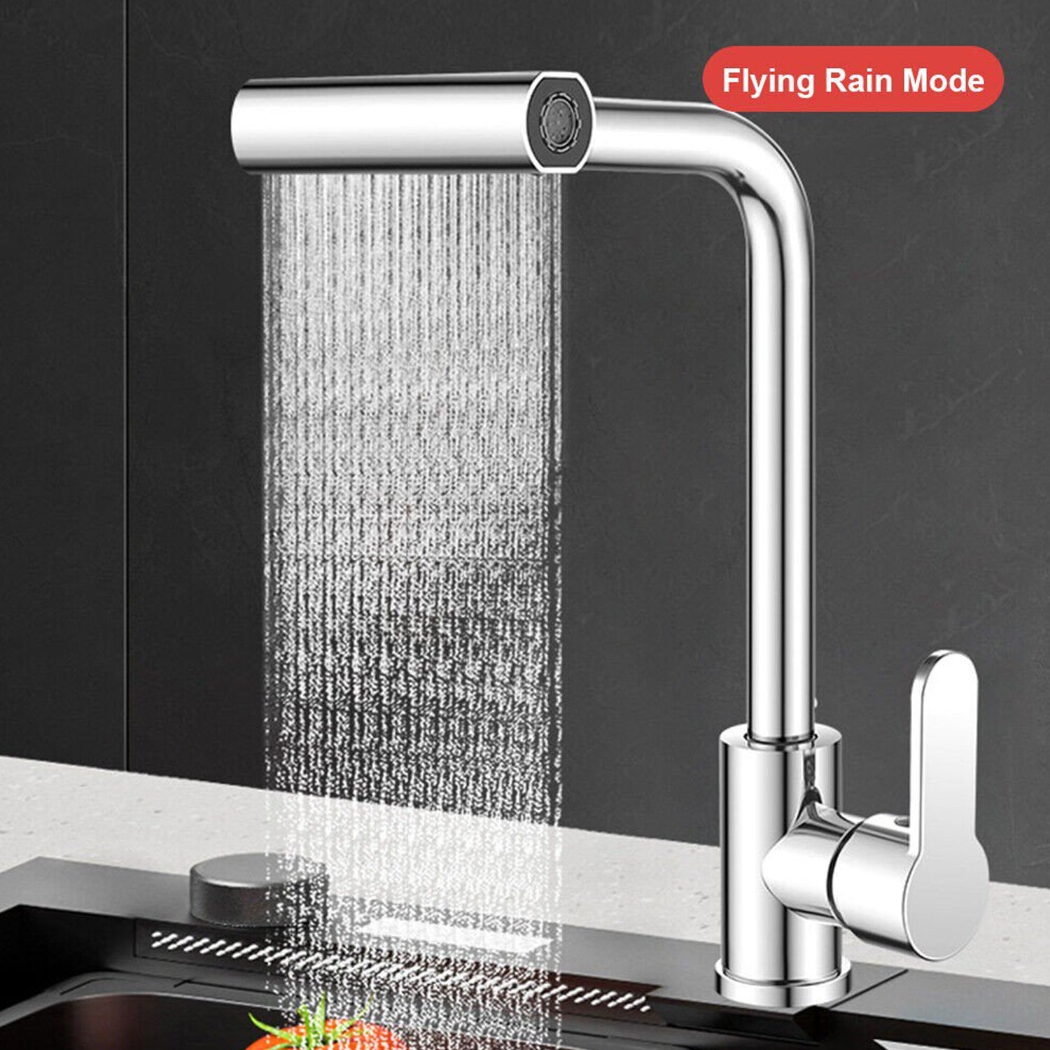 Multifunction Shower Waterfall Kitchen Faucet 360 Rotation Waterfall Kitchen Faucet Touch Kitchen Faucet Faucet Extender For Kitchen Sink Swivel Waterfall Kitchen Faucet For Washing Vegetable Fruit (4 In 1 ) - Trendynest
