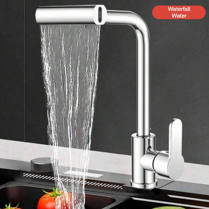 Multifunction Shower Waterfall Kitchen Faucet 360 Rotation Waterfall Kitchen Faucet Touch Kitchen Faucet Faucet Extender For Kitchen Sink Swivel Waterfall Kitchen Faucet For Washing Vegetable Fruit (4 In 1 ) - Trendynest