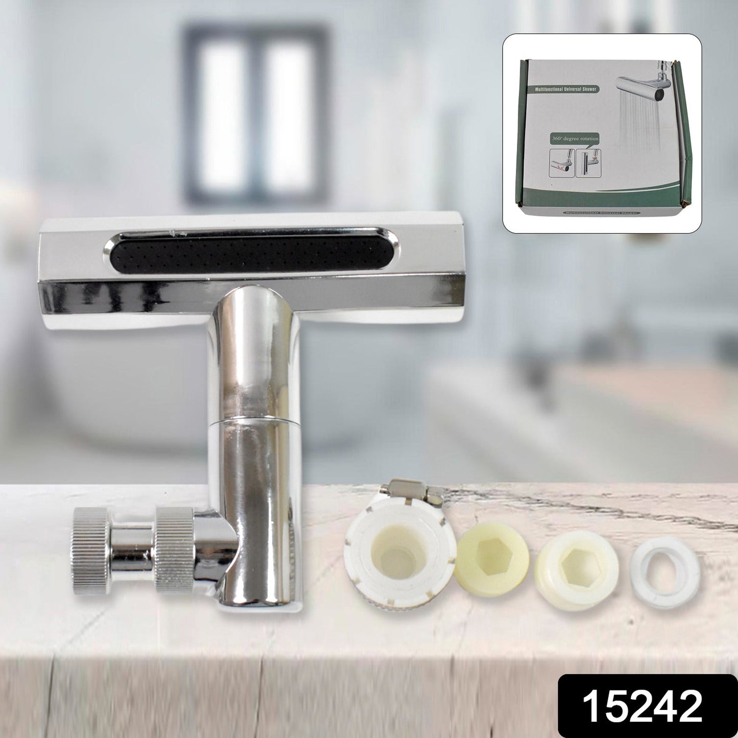 Plastic Multifunctional Universal Shower Head - Adjustable High Pressure Water Saving (1 Pc) - Trendynest