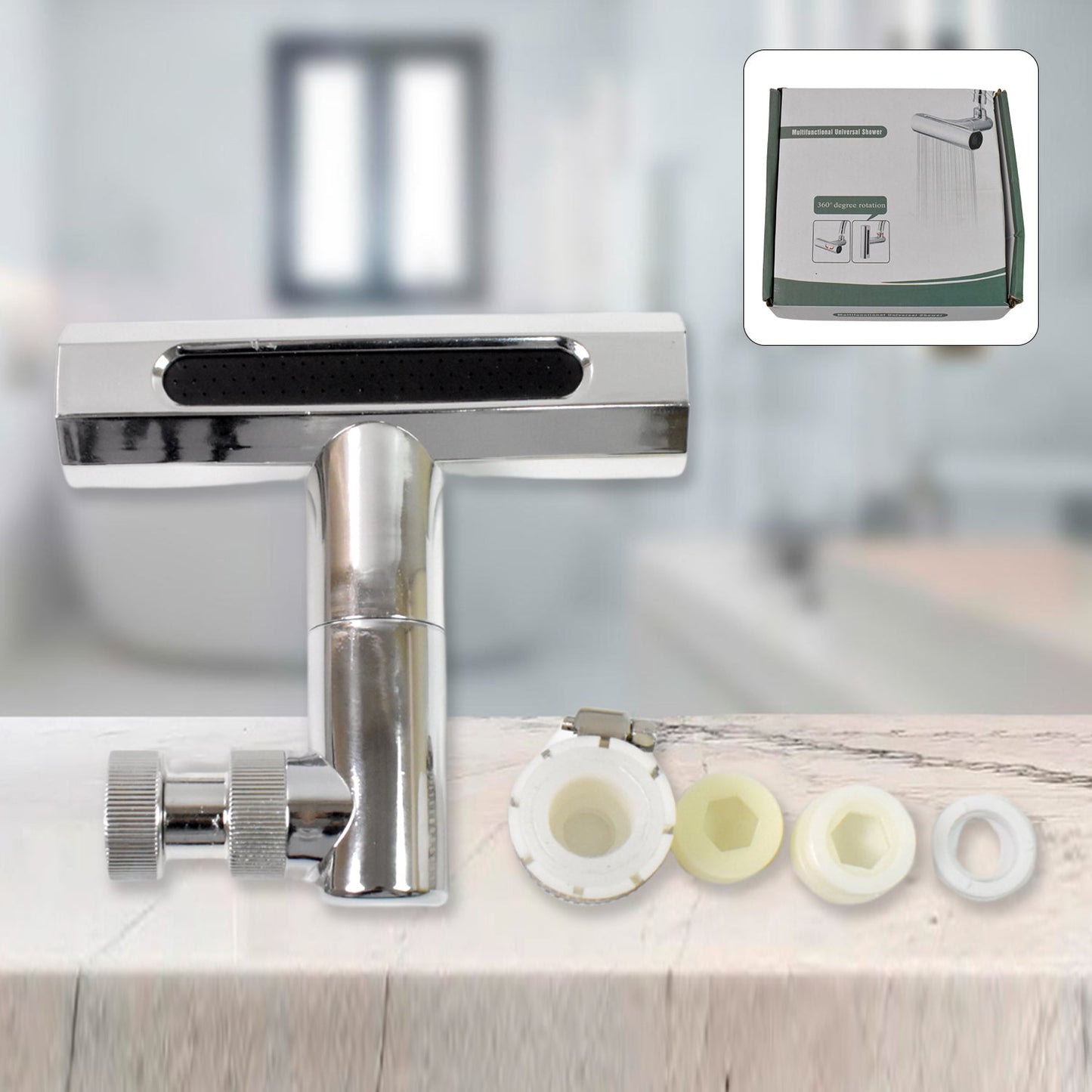 Plastic Multifunctional Universal Shower Head - Adjustable High Pressure Water Saving (1 Pc) - Trendynest