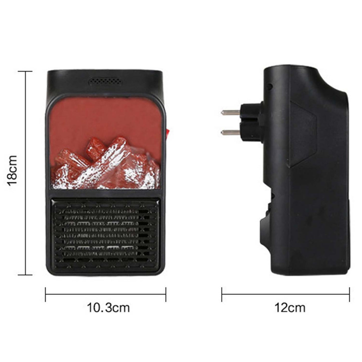 Portable Electric Fireplace Lamp Led Flame Heater (900w 1 Pc) - Trendynest