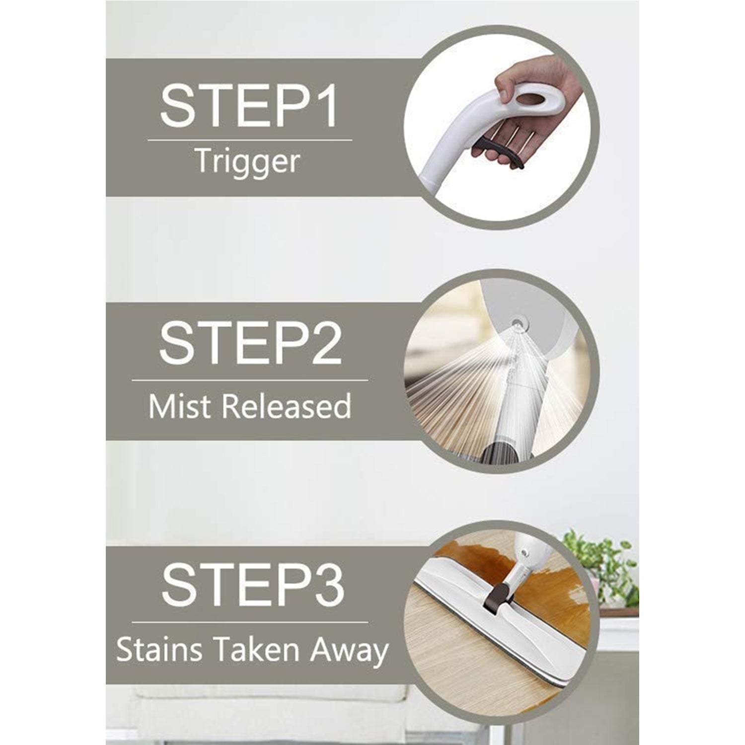 Versatile, and Eco - Friendly Mop with Integrated Spray - Trendynest